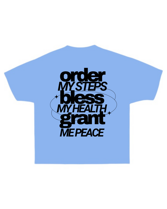 Mantra Tee, Clear Blue